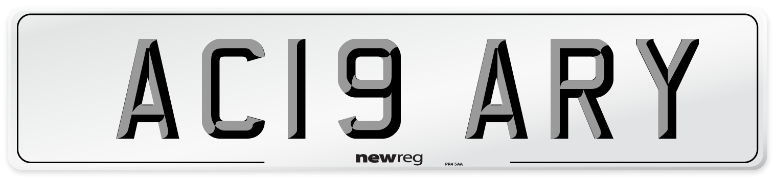 AC19 ARY Number Plate from New Reg